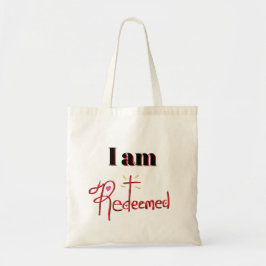 ‘I am Redeemed’ Christian Cross with Hearts トートバッグ