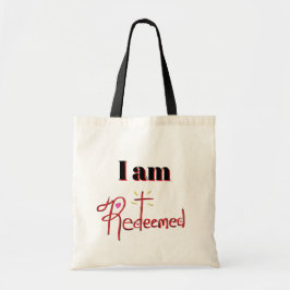 ‘I am Redeemed’ Christian Cross with Hearts トートバッグ