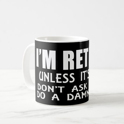 I Am Retired Unless It Is Golf Coffee Mug コーヒーマグカップ (正面左)