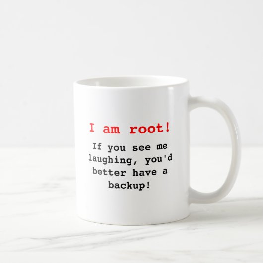 I am root! コーヒーマグカップ (右)