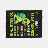 I Am Runner Dear God Please Let There Be Someone F フリースブランケット (正面(横))