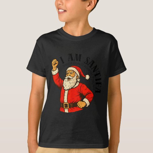 I Am Santifa Santa Claus Anti Fascism Christmas Au Tシャツ (正面)