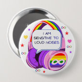 I Am Sensitive To Noise Sensory Sensitivity pin 缶バッジ (正面&裏面)