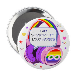 I Am Sensitive To Noise Sensory Sensitivity pin 缶バッジ