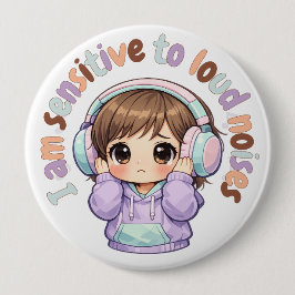  I Am Sensitive to Noises Badge Pin Sensory Badge 缶バッジ