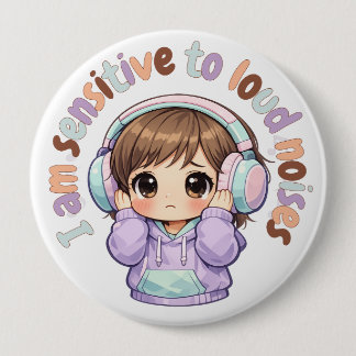  I Am Sensitive to Noises Badge Pin Sensory Badge 缶バッジ