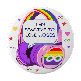  I Am Sensitive to Noises Badge Pin Sensory Badge 缶バッジ