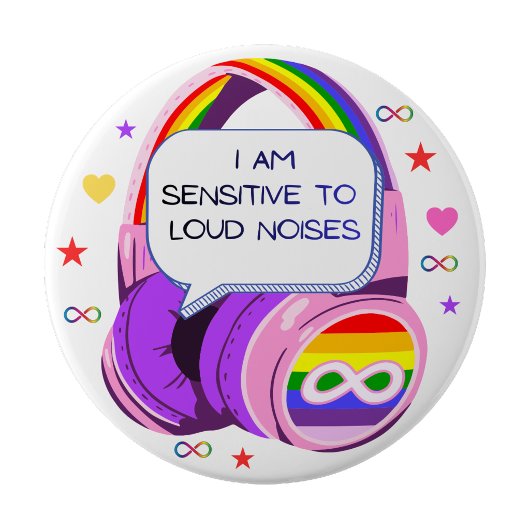  I Am Sensitive to Noises Badge Pin Sensory Badge 缶バッジ