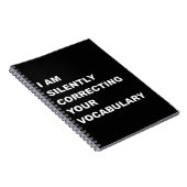 I AM Silently Correcting Your Vocabulary ノートブック (右側)