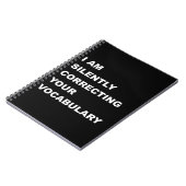 I AM Silently Correcting Your Vocabulary ノートブック (左側)