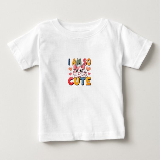 I Am So Cute Too Cute to Handle Certified Cuteness ベビーTシャツ (正面)