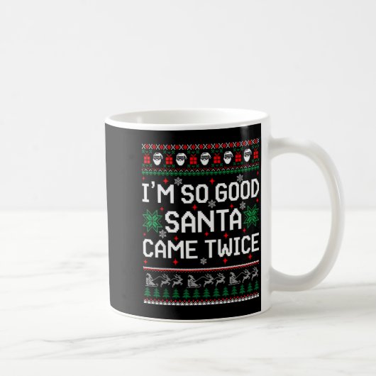 I Am So Good Santa Came Twice Couple Matching Chri コーヒーマグカップ (右)