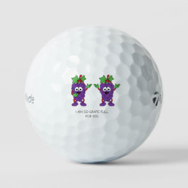 「I Am So Grape-ful For You」スイートで遊び心のあるゴルフボール ゴルフボール