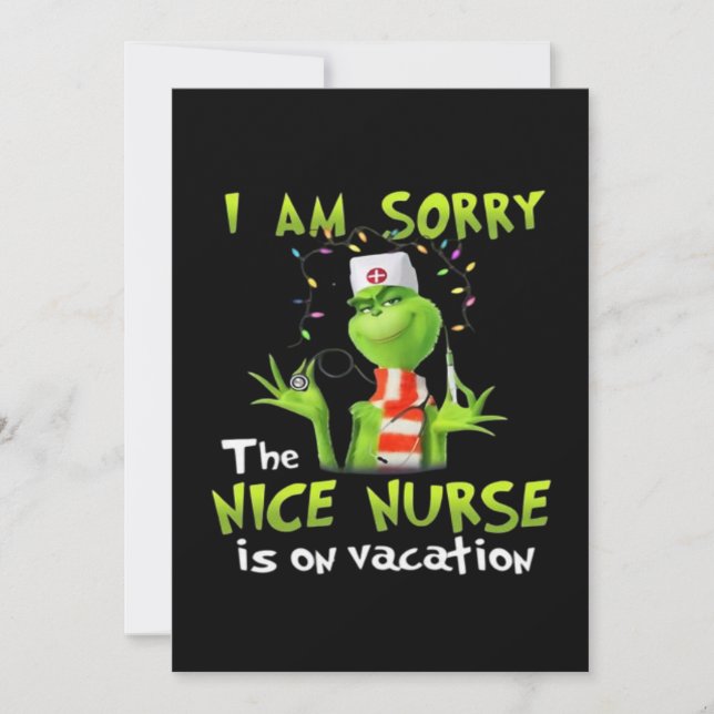 I am sorry the nice nurse is on vacation  (正面)