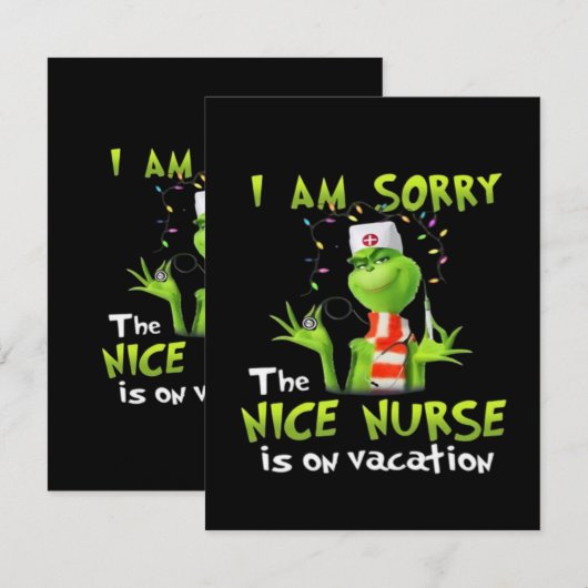 I am sorry the nice nurse is on vacation  エンクロージャーカード (正面/裏面)