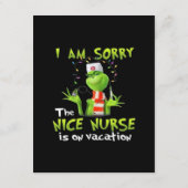 I am sorry the nice nurse is on vacation  エンクロージャーカード (裏面)