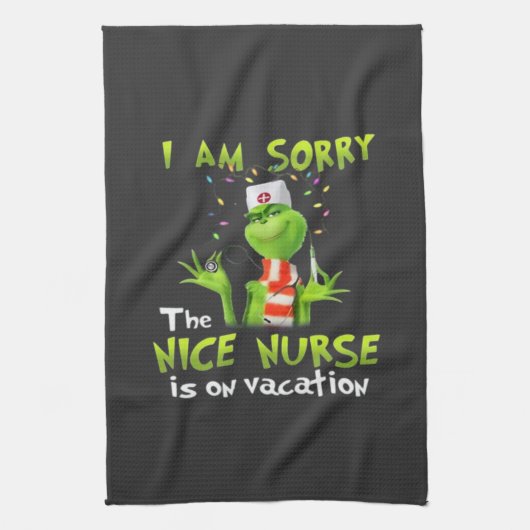 I am sorry the nice nurse is on vacation  キッチンタオル (縦)