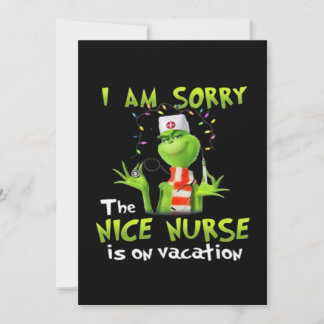 I am sorry the nice nurse is on vacation  セーブザデート