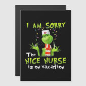 I am sorry the nice nurse is on vacation  マグネット招待状 (正面/裏面)
