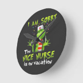 I am sorry the nice nurse is on vacation  ラウンド壁時計 (傾斜)