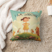 I Am Strong - Girls Empowerment クッション (ブランケット)