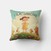 I Am Strong - Girls Empowerment クッション (裏面)