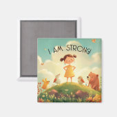 I Am Strong - Girls Empowerment マグネット (正面/裏面)