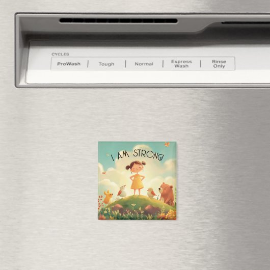 I Am Strong - Girls Empowerment マグネット (インサイチュ (食洗機))