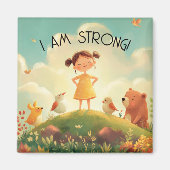 I Am Strong - Girls Empowerment マグネット (正面)