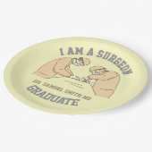 I AM SURGEON doctor MD party graduate ペーパープレート (アングル)