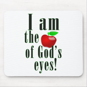 I am the apple of god's eyes in green マウスパッド