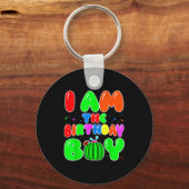 I Am The Birthday Boy Funny Watermelon Birthday Fa キーホルダー (正面)