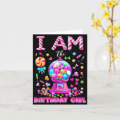 I Am The Birthday Girl Sweet Candy Birthday Girl F カード (黄色い花)