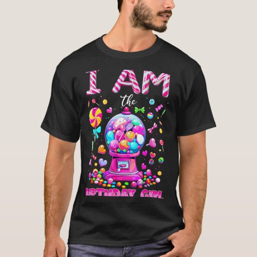 I Am The Birthday Girl Sweet Candy Birthday Girl F Tシャツ (正面)