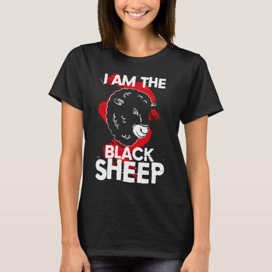 I Am The Black Sheep Black Tシャツ (正面)