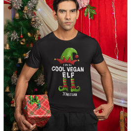 I am The Cool Vegan Elf Funny Elf Tシャツ