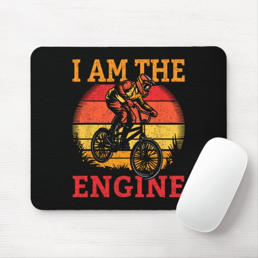 I Am The Engine Mountain Biker Sunset  マウスパッド (マウス)