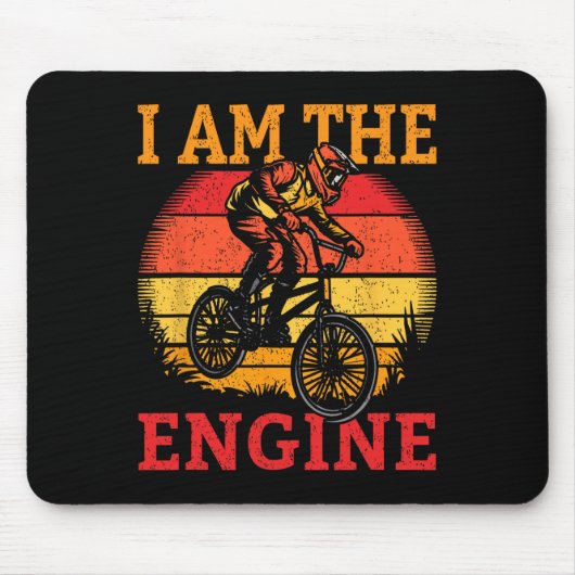 I Am The Engine Mountain Biker Sunset  マウスパッド (正面)