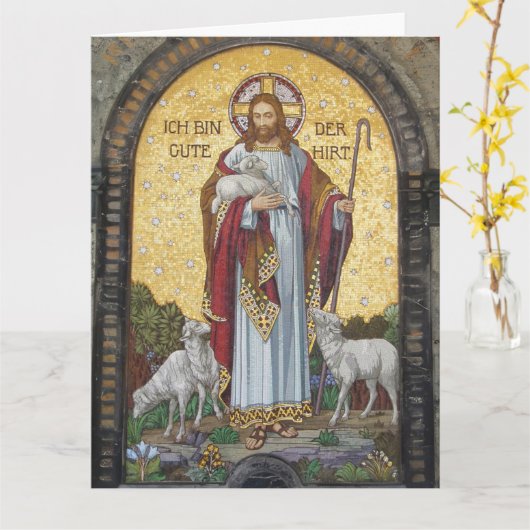 I am the Good Shepherd.  カード (黄色い花)
