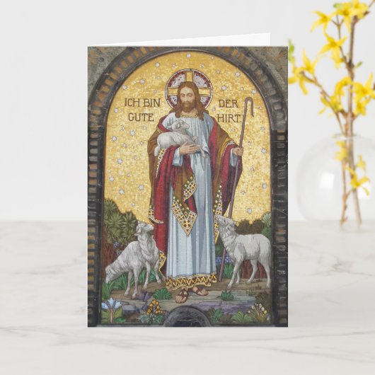 I am the Good Shepherd.  カード (黄色い花)