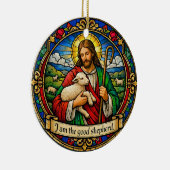 I Am the Good Shepherd Round Ceramic Ornament セラミックオーナメント (右)