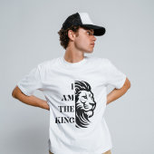 I am the King | Cool Lion Face Typography Tシャツ