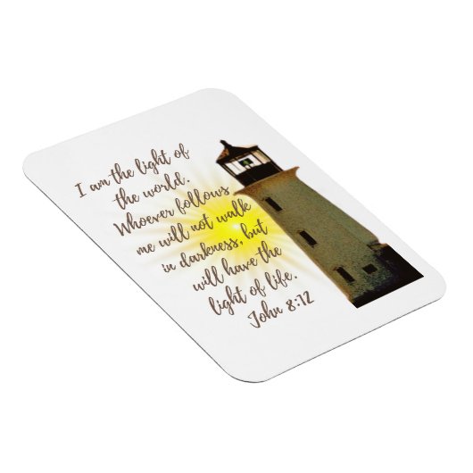 I am the Light John 8:12 with light house マグネット (右側)