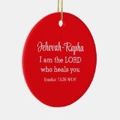 I am the Lord Who Heals You Merry Christmas Red セラミックオーナメント (右)