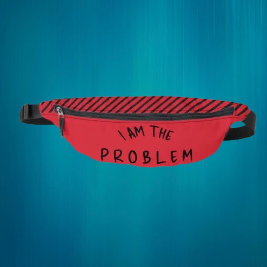 "I Am The Problem" – のはっきりしたデザインストライプ ファニーパック