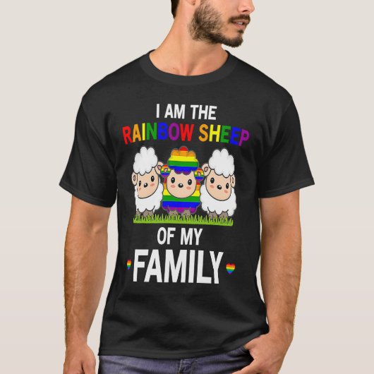 I Am The Rainbow Sheep Of My Family  Pride LGBT Fl Tシャツ (正面)