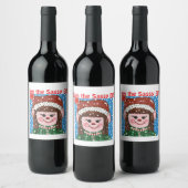 I am the Sassy Elf Wine Label ワインラベル (ボトル)