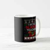 I am The Science Teacher Funny Christmas Ugly Swea コーヒーマグカップ (正面右)
