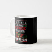 I am The Science Teacher Funny Christmas Ugly Swea コーヒーマグカップ (正面左)