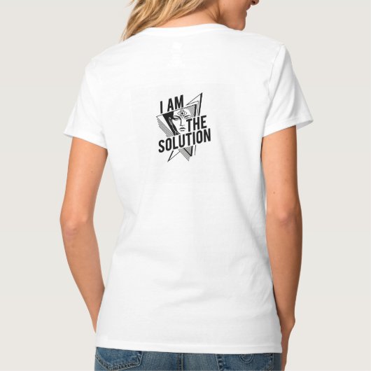I Am the Solution – Women’s Empowerment Graphic Tシャツ (裏面)